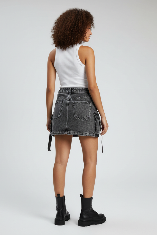 Jupe En Jean Grise Courte