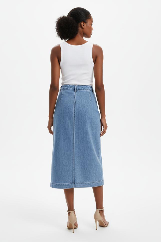 Jupe En Jean Fente Devant