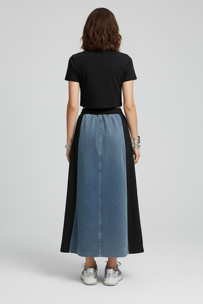 Jupe En Jean Patchwork