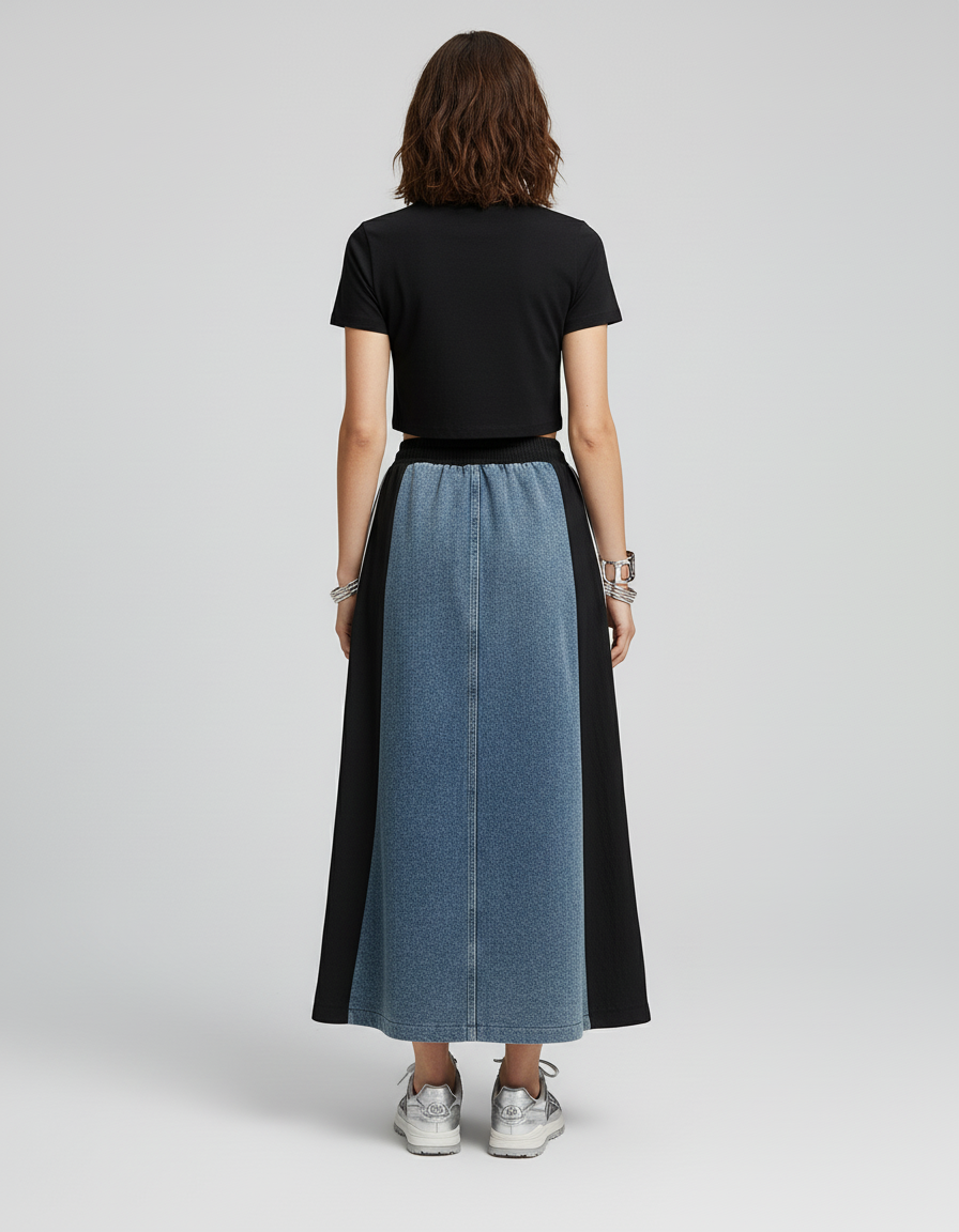 Jupe En Jean Patchwork