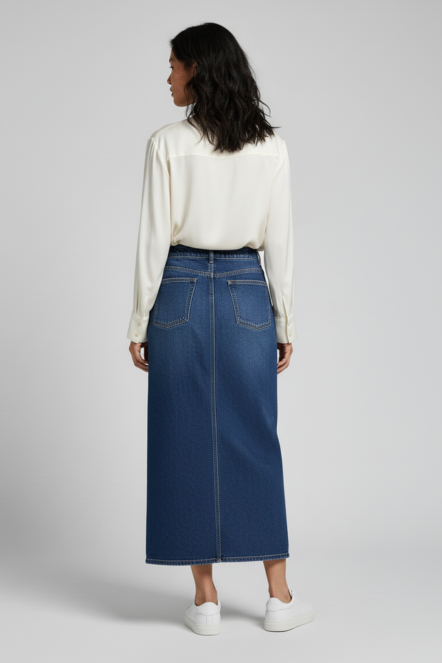 Jupe En Jean Longue Avec Fente