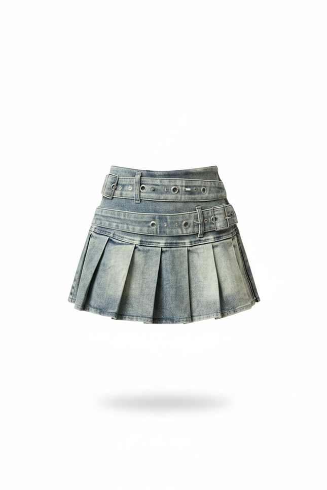 Jupe Plissée En Jean