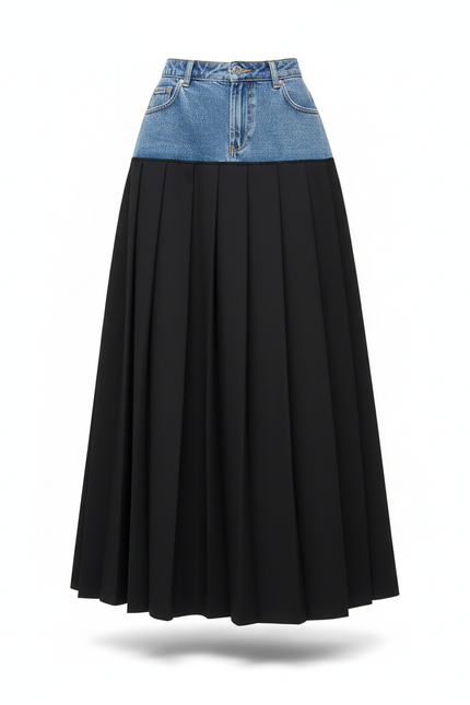 Jupe En Jean Bicolore