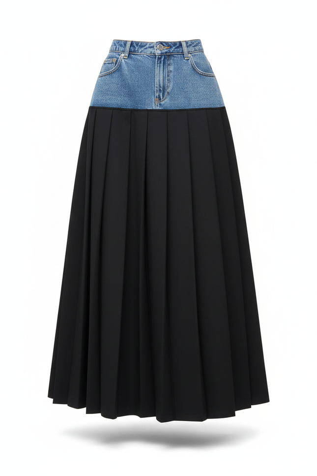 Jupe En Jean Bicolore