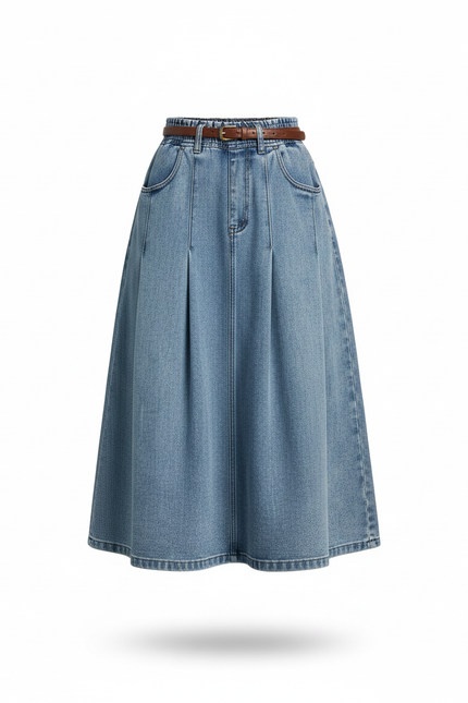 Jupe En Jean Evasee Longue