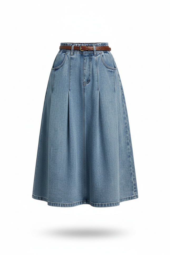 Jupe En Jean Evasee Longue