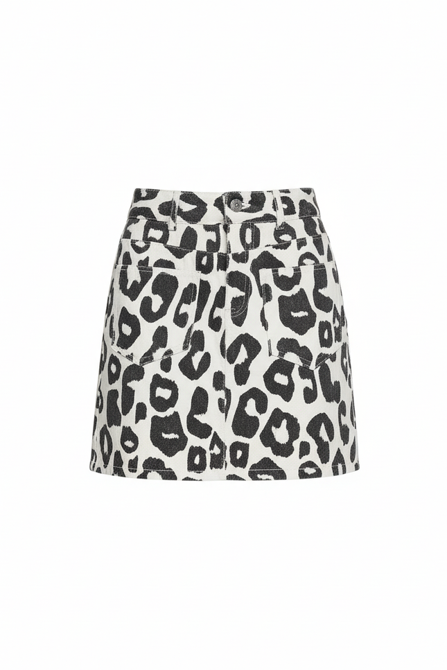 Jupe Jean Mini Léopard Sexy