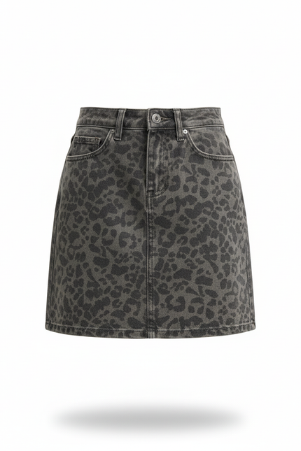 Jupe Leopard En Jean