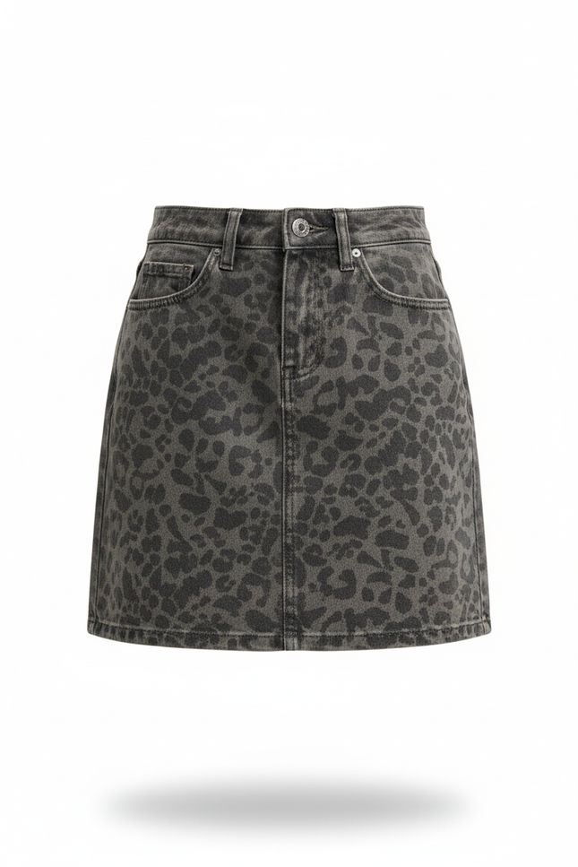 Jupe Leopard En Jean