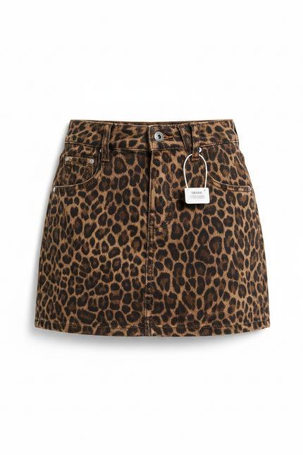 Jupe Jean Léopard Mini Chic Originale