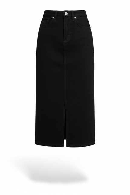 Jupe Jean Noire Fendue Chic