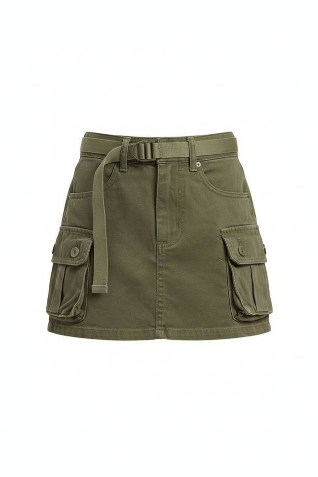 Jupe Jean Mini Cargo Décontractée
