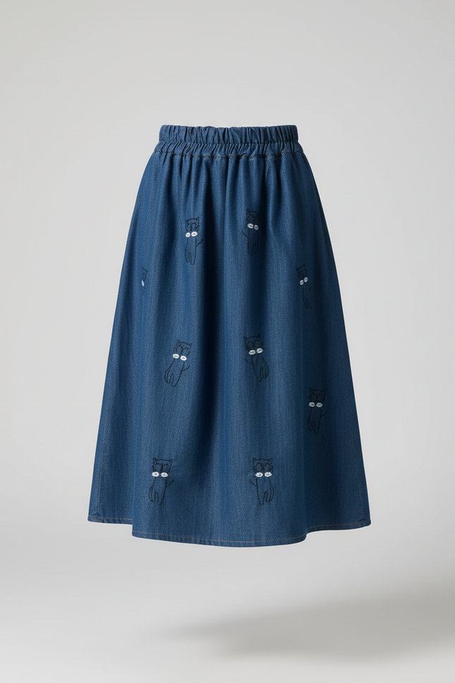 Jupe En Jeans Évasée