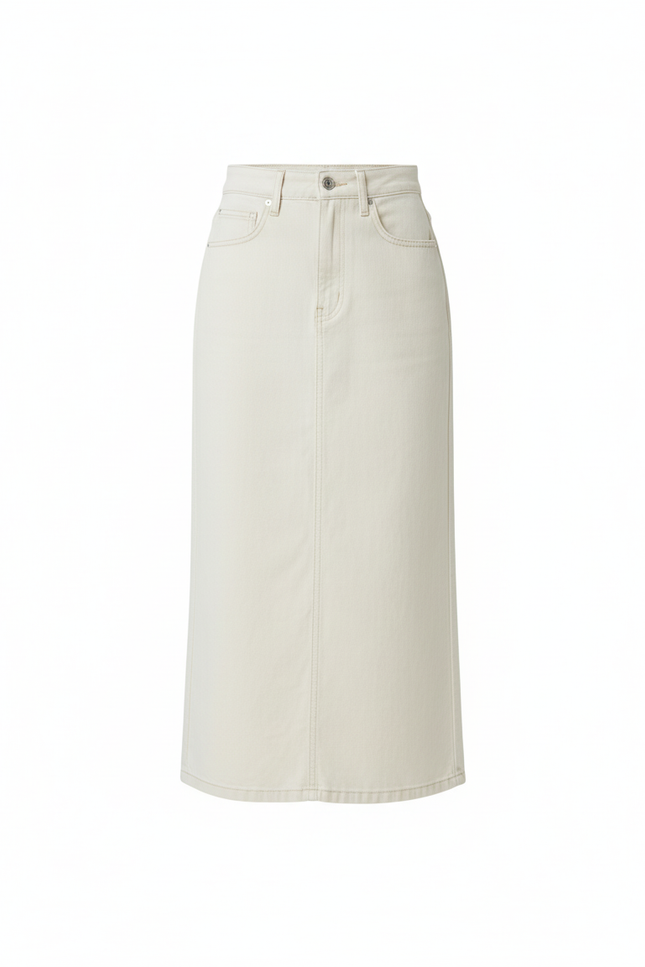 Jupe Jean Écru Longue Chic