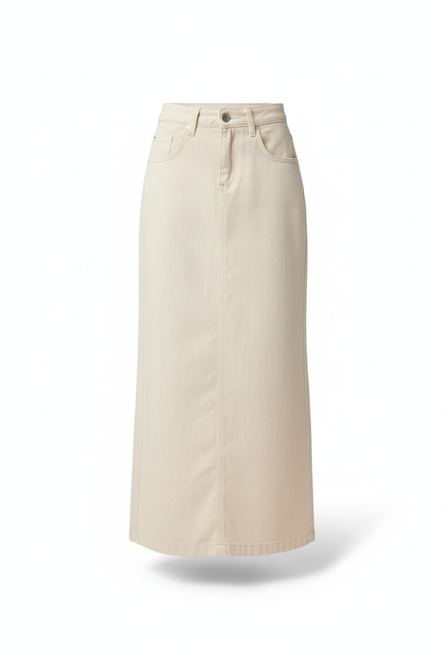 Jupe Jean Beige A-Line Chic