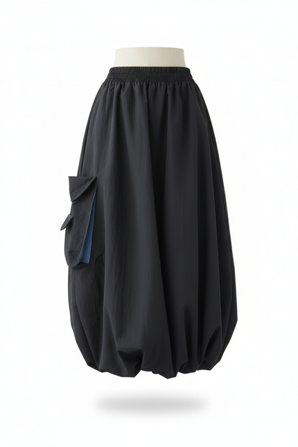 Jupe Jean Ample Poche Denim Décontractée