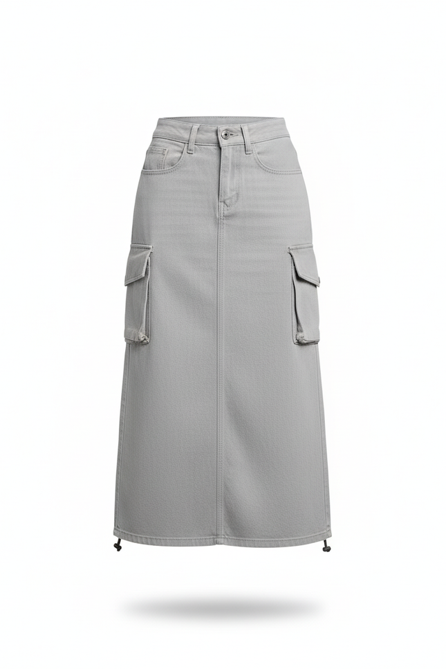 Jupe Jean Grise Cargo Décontractée
