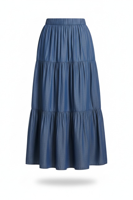 Jupe Longue En Jean Bleu