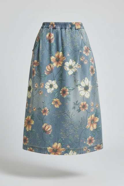 Jupe En Jeans Mi Longue