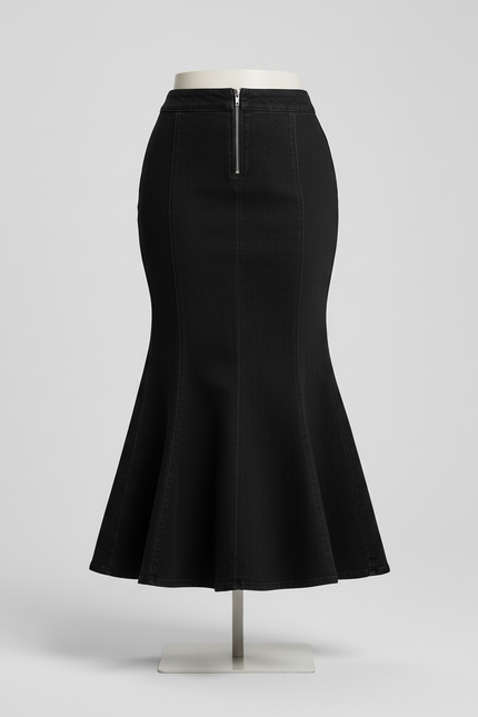 Jupe En Jean Avec Fermeture Eclair Devant