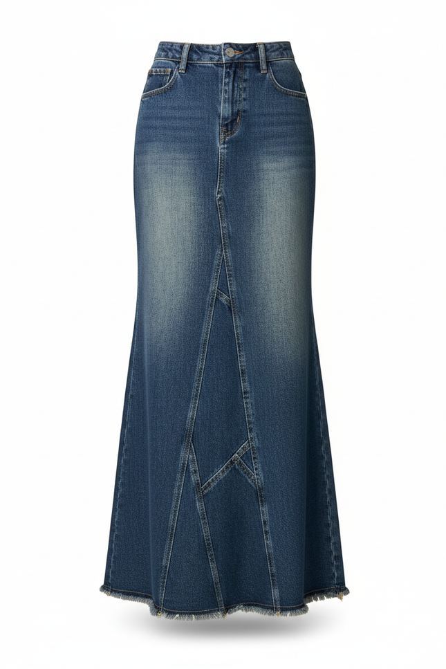 Jupe Jean Délavée Sirène Vintage