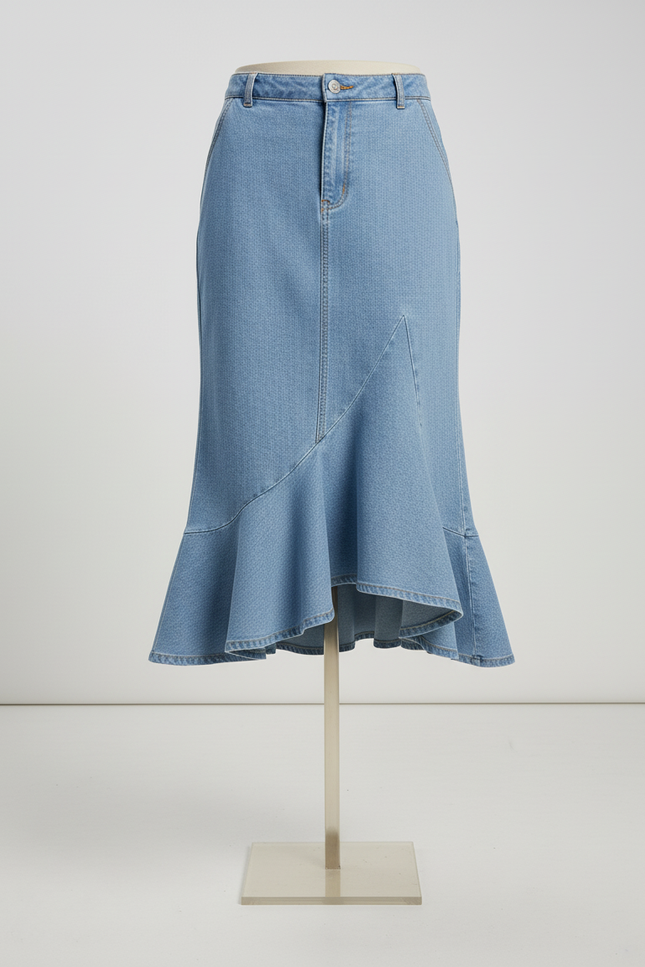 Jupe Jean Sirène Délavée Chic