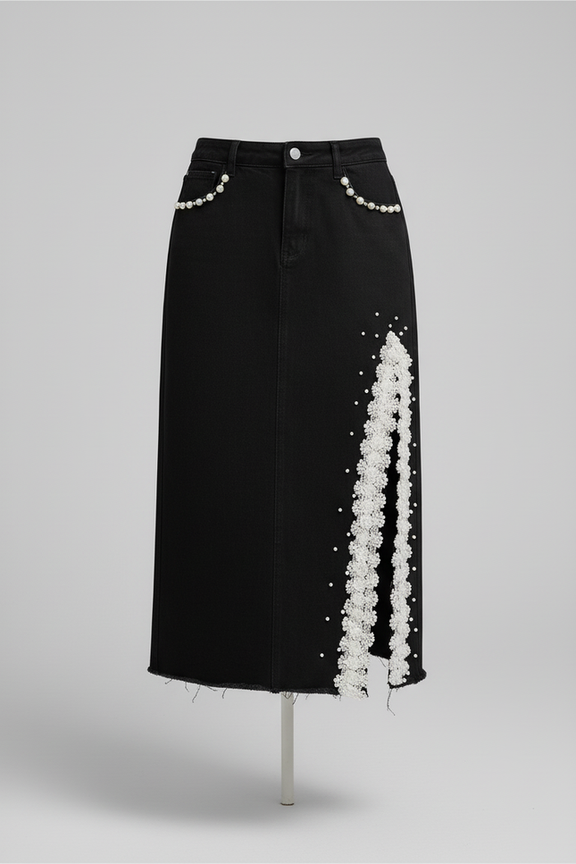 Jupe En Jean Perle
