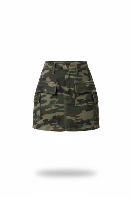 Jupe Jean Camouflage Cargo Décontractée