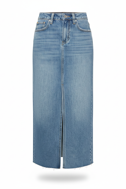 Jupe Jean Fendue Midi Chic