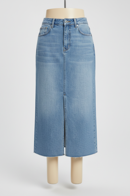 Jupe Jean Midi Fente Chic