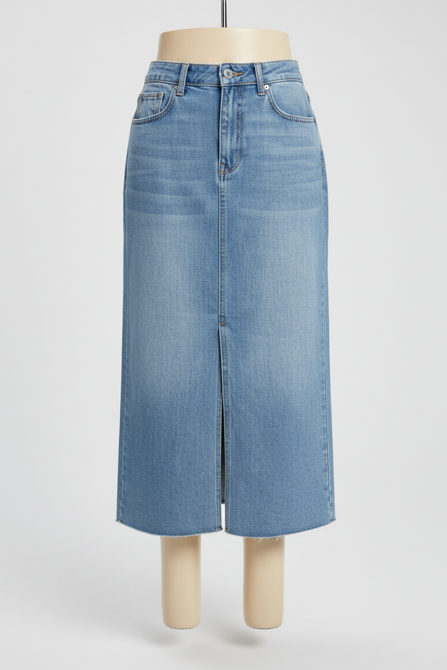 Jupe Jean Midi Fente Chic