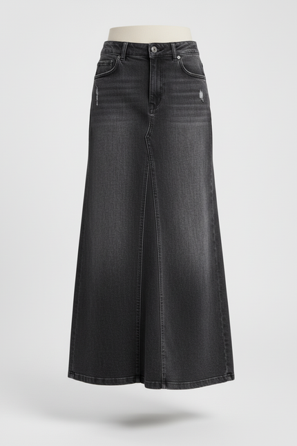 Jupe Jean Longue Délavée Chic