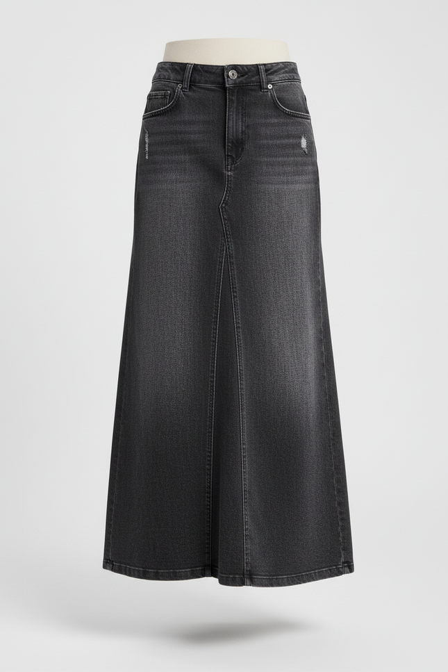 Jupe Jean Longue Délavée Chic