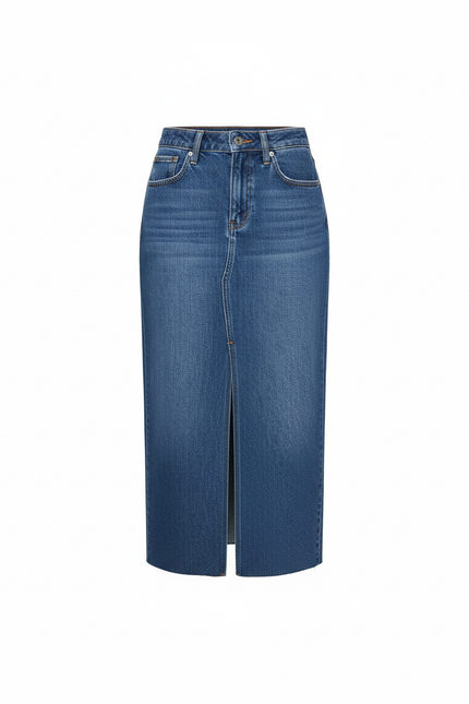 Jupe Jean Taille Haute Fendue Décontractée Polyvalente