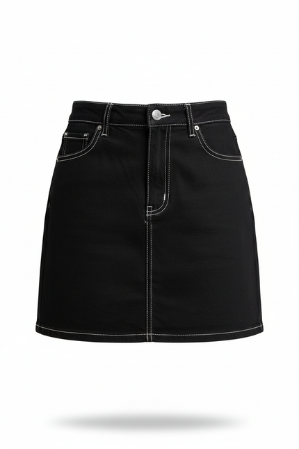 Mini Jupe En Jean Noir
