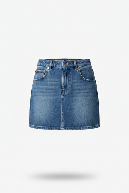 Jupe Jean Mini Bleu Décontractée
