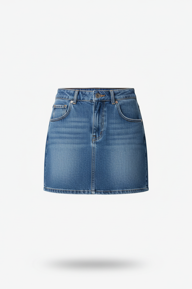 Jupe Jean Mini Bleu Décontractée