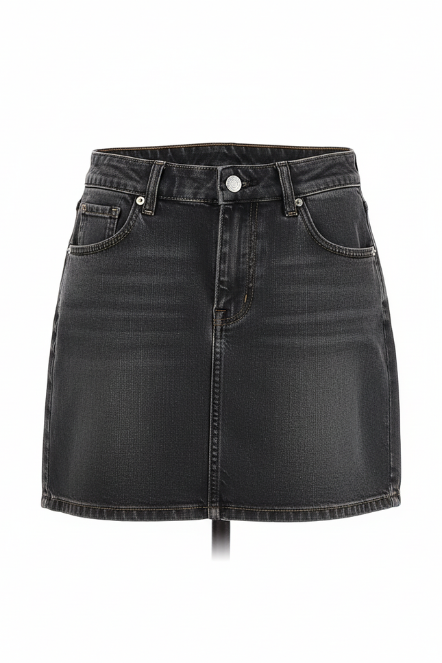 Jupe Jean Taille Haute Noire Décontractée