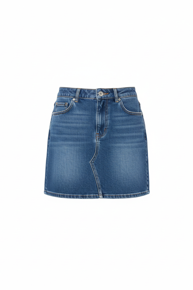 Jupe Jean Bleue Taille Haute Décontractée