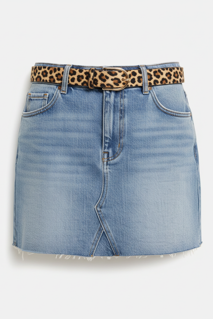 Jupe Jean Mini Effilochée Décontractée