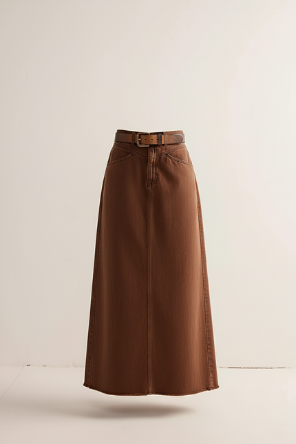 Jupe En Jean Avec Ceinture