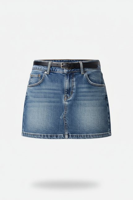 Jupe Jean Courte Bleu Clair Vintage