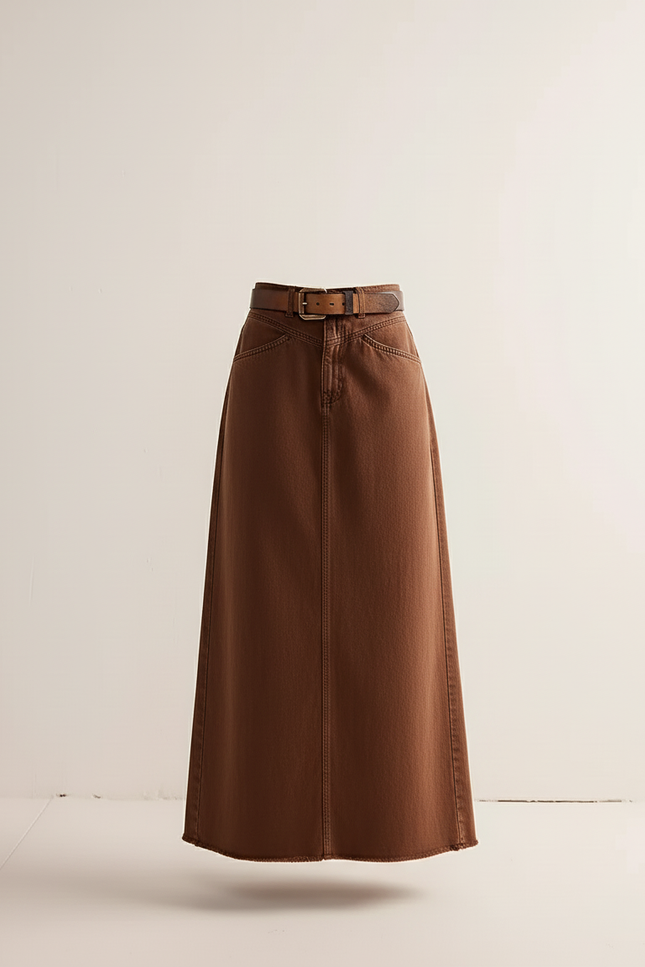 Jupe En Jean Avec Ceinture