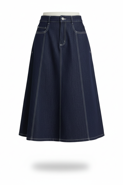 Jupe En Jean Bleu Brut