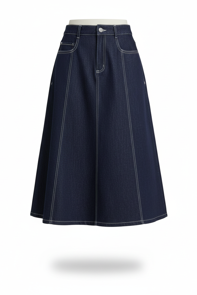 Jupe En Jean Bleu Brut