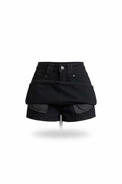 Jupe Short En Jean Noir