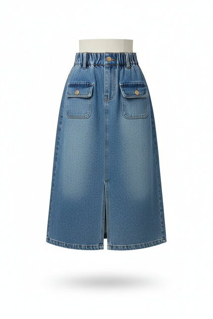 Jupe En Jean Longue Fendue