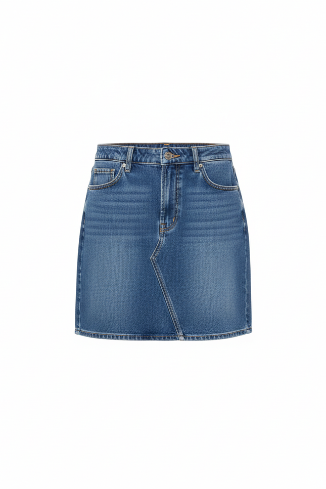 Jupe Jean Mini Taille Croisée Décontractée
