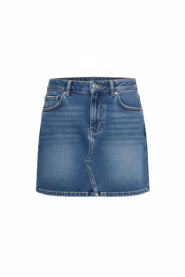 Jupe Jean Mini Délavée Décontractée
