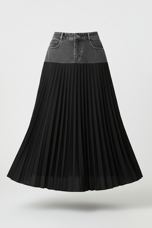 Jupe En Jean Longue Noire